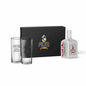 GIN PIERO XMAS CLASSIC GIFT BOX + 2 BICCHIERI L 0,70
