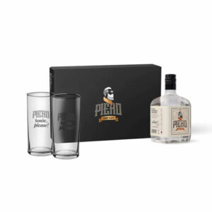 GIN PIERO DRY CLASSIC GIFT BOX + 2 BICCHIERI L 0,70