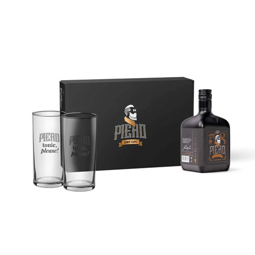 GIN PIERO 58 CLASSIC GIFT BOX + 2 BICCHIERI L 0,70